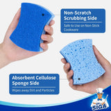 MR.SIGA Non-Scratch Cellulose Scrub Sponge 12 Pack - Ruhaa Store