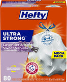 Hefty Ultra Strong 13 Gallon Trash Bags, 80 Bags - Ruhaa Store