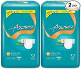 Assurance Ultimate Absorbency Stretch Briefs with Tabs, Large/XL, 64 Count