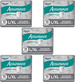 Pack of 5 - Assurance for Men Maximum Absorbency Protective Underwear, Large/Extra Large, 18 ct